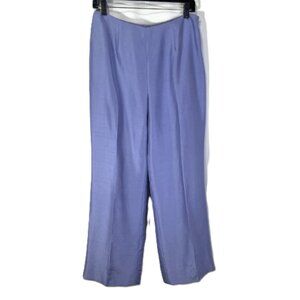 Ann Taylor Silk Dress Pants Lavender Wide Leg Flat Front Lined Size 10